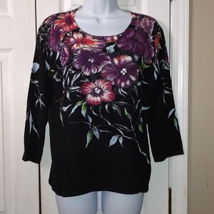 Pierri  New York  embellished  light weight sweater  Sz M